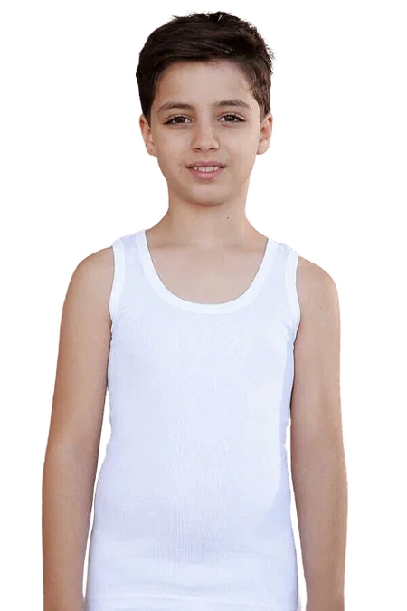 Erkek Çocuk Atlet 1501 Berrak - Beyaz