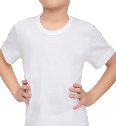Pamuklu Lycra Kısa Kollu Atlet Erkek Çocuk Dono 3240 - Beyaz