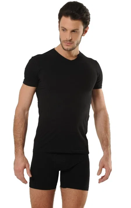 Pamuk Elastan V Yaka Erkek Atlet HMD 703
