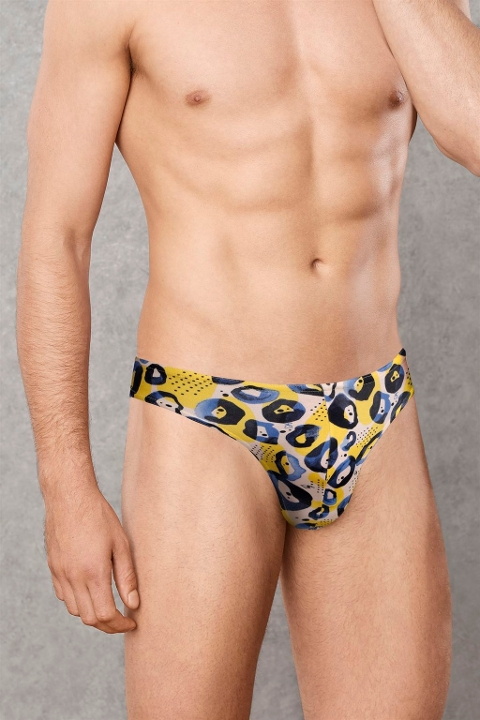 Modal Pamuklu Mavi Leopar Desenli String Doreanse 1404 - Mavi Leopar