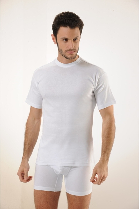 Ribana Kapalı Yaka Erkek Atlet HMD 502 - Beyaz