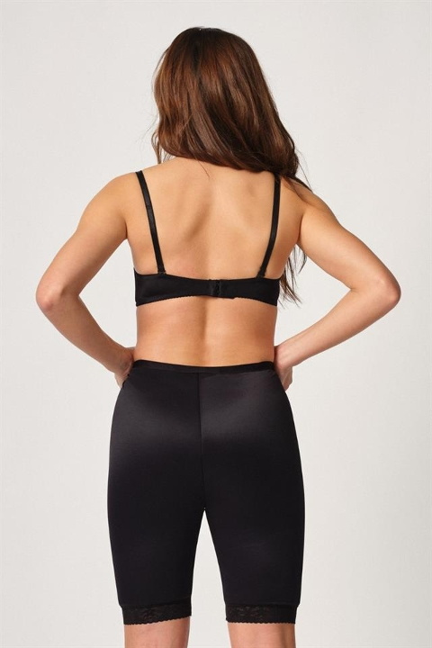 Fermuarlı Paçalı Pop Up Korse Siyah Emay 2838 - Siyah