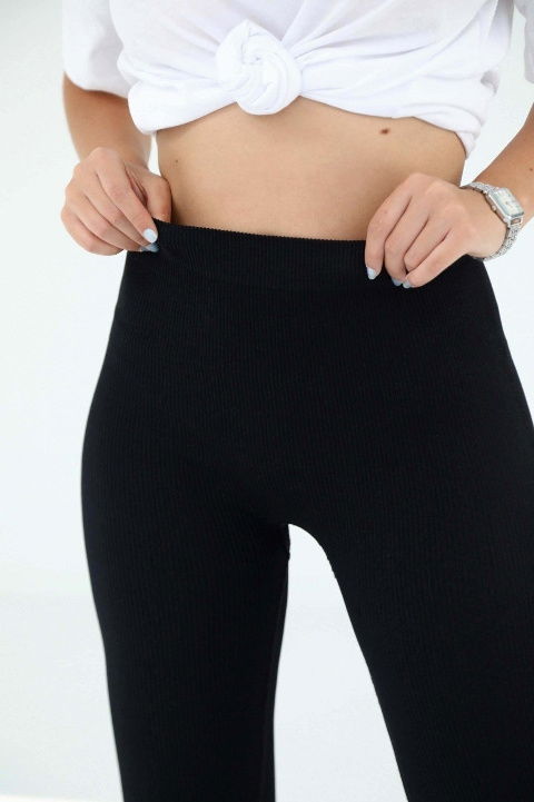 Yüksek Bel Esnek Fitilli Spor Tayt Elite Life 444 - 2
