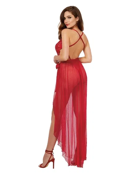 Dantelli Kısa Gecelik Takım For Dreams 8222 - Kırmızı