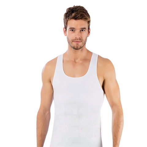 Pamuklu Ribana Beyaz Erkek Atlet Form Time 6200