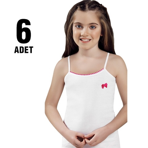 Yumuşak Pamuklu Askılı Kız Çocuk Atlet Güryıldız 27208