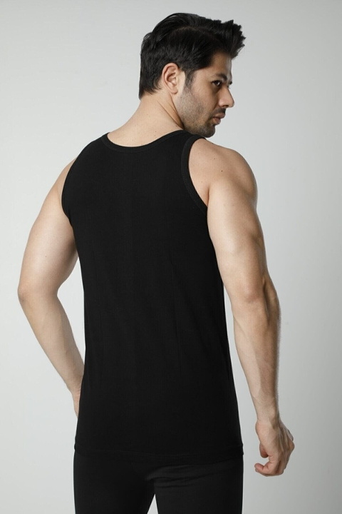 Pamuklu Askılı Erkek Atlet Siyah HMD 601 - Siyah