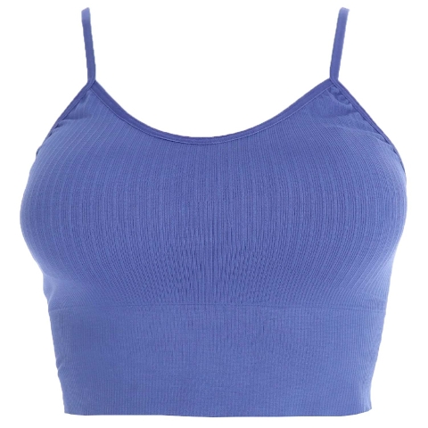 İp Askılı Fitilli Crop Fit Büstiyer Siyah Form Angel 5702 - İndigo