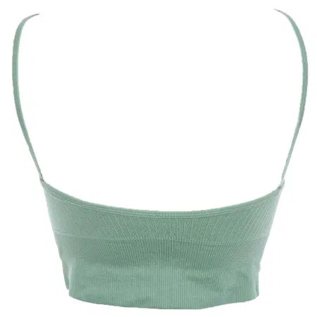 İp Askılı Fitilli Crop Fit Büstiyer Siyah Form Angel 5702 - Haki