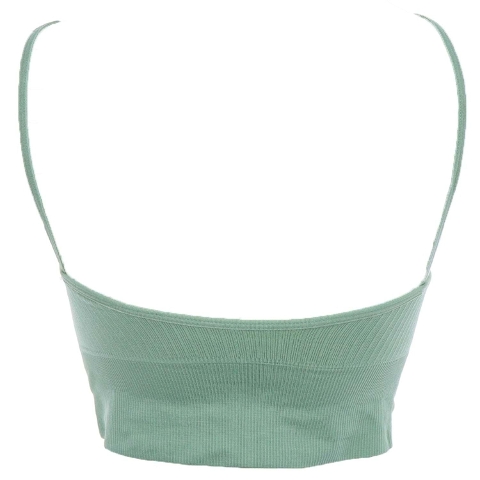 İp Askılı Fitilli Crop Fit Büstiyer Siyah Form Angel 5702 - Haki