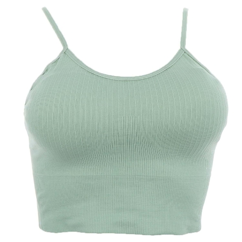 İp Askılı Fitilli Crop Fit Büstiyer Siyah Form Angel 5702 - Haki