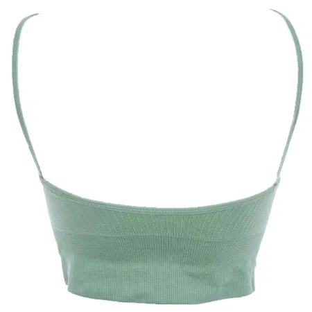 İp Askılı Fitilli Crop Fit Büstiyer Siyah Form Angel 5702 - Haki