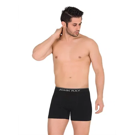 Pamuk Modal Düz Boxer Form Time 850 - Siyah