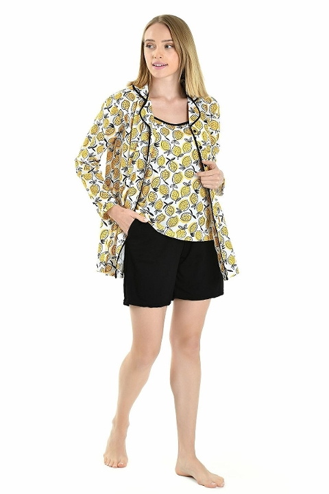 Yeni İnci Kısa Kollu Şort Pijama Takımı Yeni İnci 1826 - Görsel 2