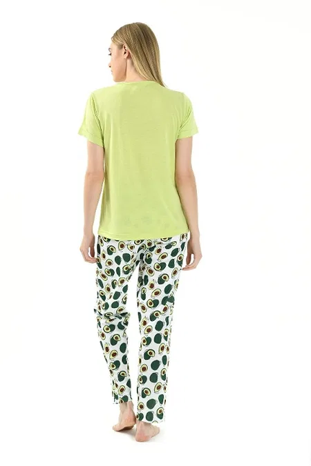 Yeni İnci Pamuklu Kısa Kollu Pijama Takımı Yeni İnci 1786 - Görsel 5