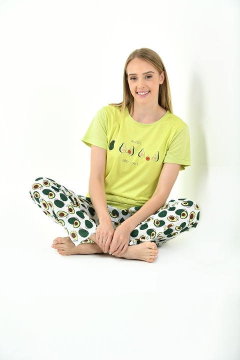 Yeni İnci Pamuklu Kısa Kollu Pijama Takımı Yeni İnci 1786 - Görsel 6