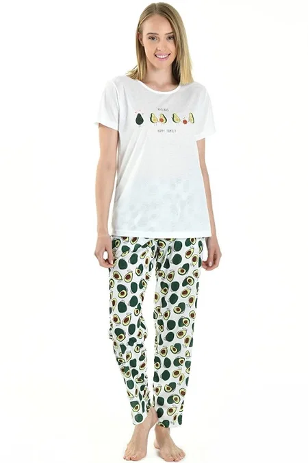 Yeni İnci Pamuklu Kısa Kollu Pijama Takımı Yeni İnci 1786