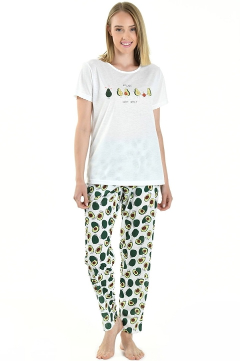 Yeni İnci Pamuklu Kısa Kollu Pijama Takımı Yeni İnci 1786