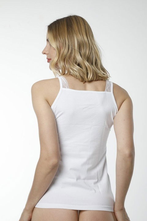 Pamuk Ribana Dantelli Kadın Atlet HMD 2490 - 2