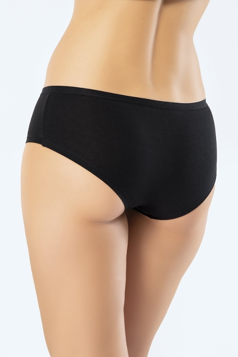 Türen Yüksek Bel Pamuklu Külot 2'Li Paket Siyah-Gri Türen 918 - Görsel 3