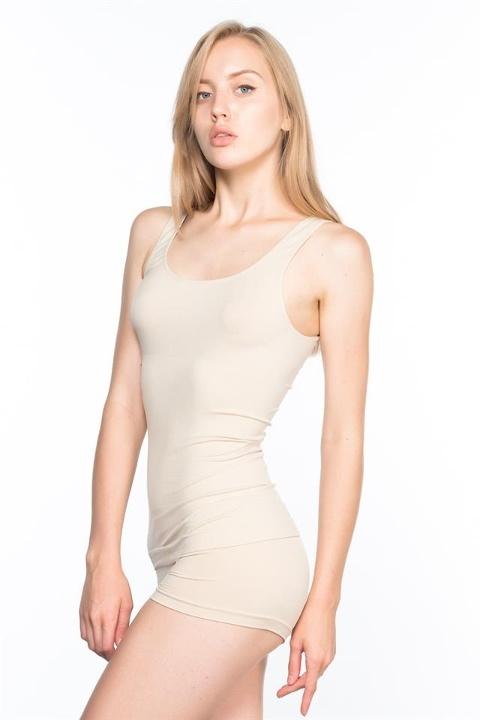 Kalın Askılı Dikişsiz Korse Atlet Emay 5010 - Ten