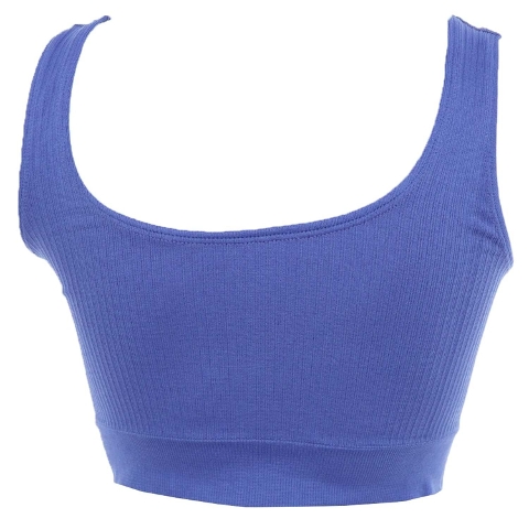 Kalın Askılı Pedsiz Crop Fit Body Form Angel 5700 - İndigo