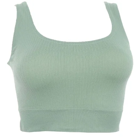 Kalın Askılı Pedsiz Crop Fit Body Form Angel 5700 - Haki