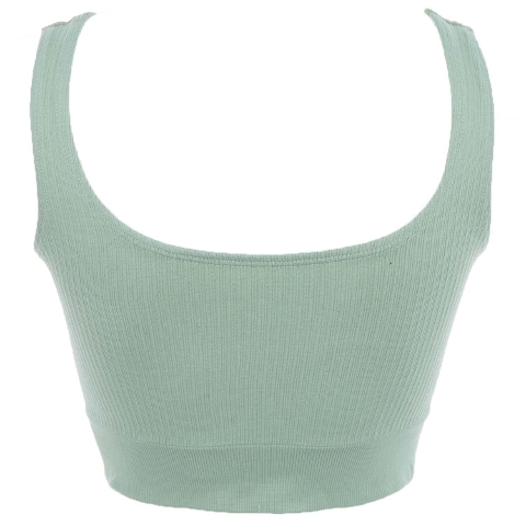 Kalın Askılı Pedsiz Crop Fit Body Form Angel 5700 - Haki