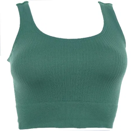 Kalın Askılı Pedsiz Crop Fit Body Form Angel 5700 - Haki