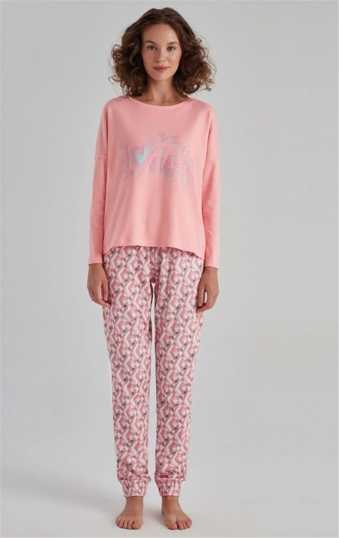 Eros Kalpli Uzun Kollu Kadın Pijama Takım Eros 31514