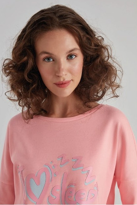 Eros Kalpli Uzun Kollu Kadın Pijama Takım Eros 31514 - Görsel 2