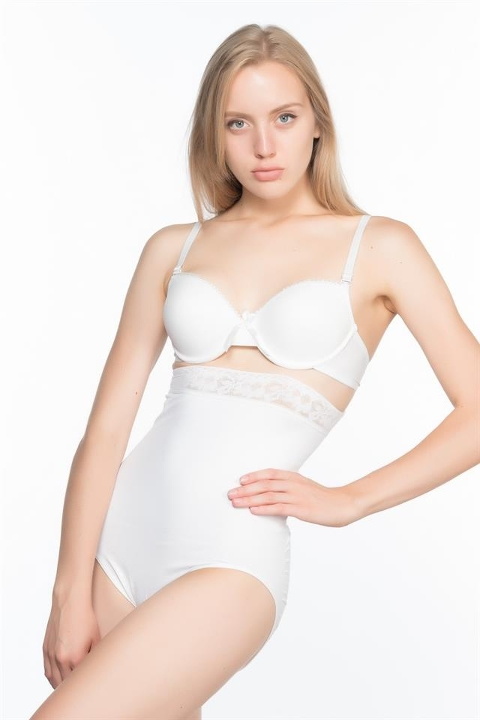 Kaymayı Önleyen Silikon Korse Dikişsiz Emay 2028 - Beyaz