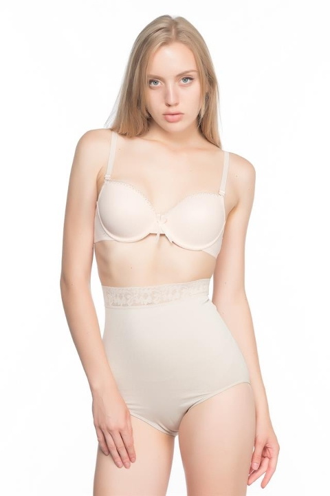 Kaymayı Önleyen Silikon Korse Dikişsiz Emay 2028 - Ten