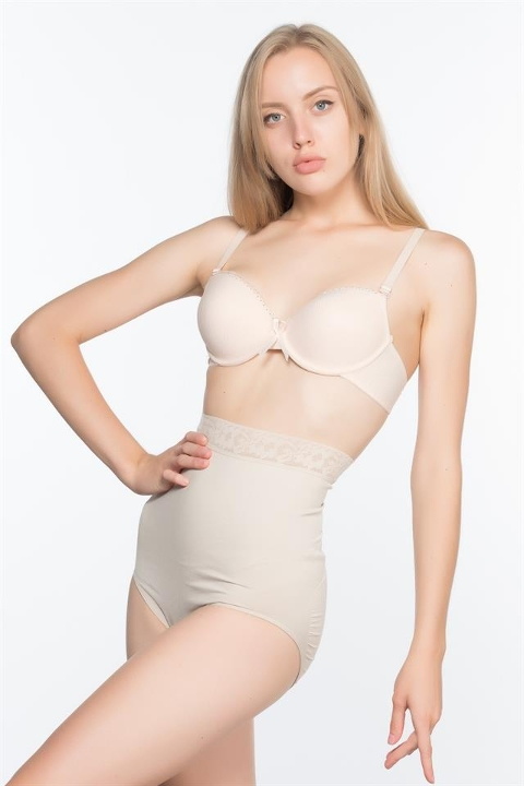 Kaymayı Önleyen Silikon Korse Dikişsiz Emay 2028 - Ten