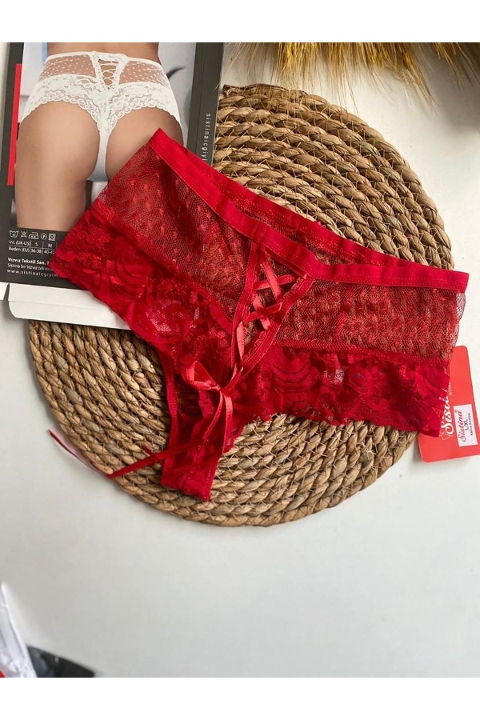 Kırmızı Puanlı Tanga Külot Sistina 1006 - Kırmızı