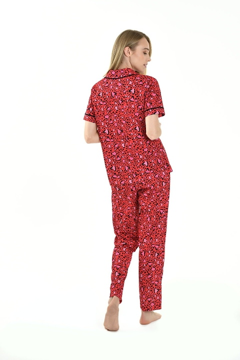 Yeni İnci Kısa Kollu Hafif Penye Pijama Takımı Yeni İnci 1807 - Görsel 2