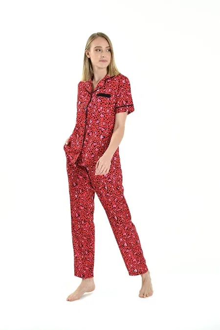 Yeni İnci Kısa Kollu Hafif Penye Pijama Takımı Yeni İnci 1807 - Görsel 3
