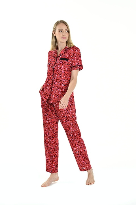 Yeni İnci Kısa Kollu Hafif Penye Pijama Takımı Yeni İnci 1807 - Görsel 3