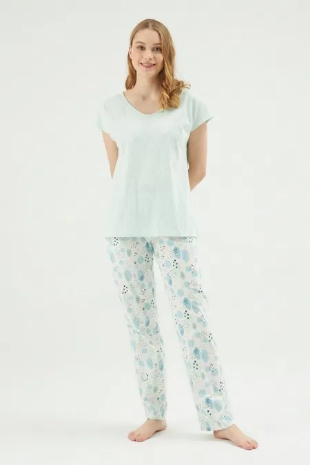 Eros Kısa Kollu Sırt Detaylı Kadın Pijama Takımı Eros 30510