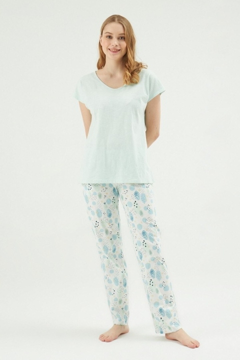 Eros Kısa Kollu Sırt Detaylı Kadın Pijama Takımı Eros 30510