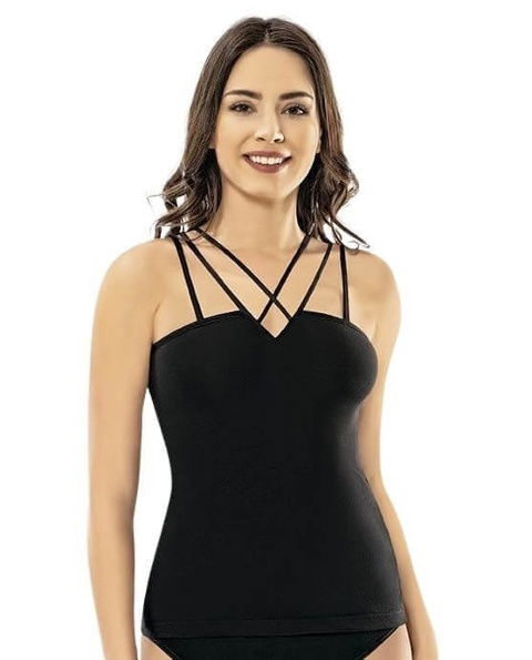 İnce Çapraz İpli Kadın Atlet Pamuklu Rahat Kesim Kota 6306