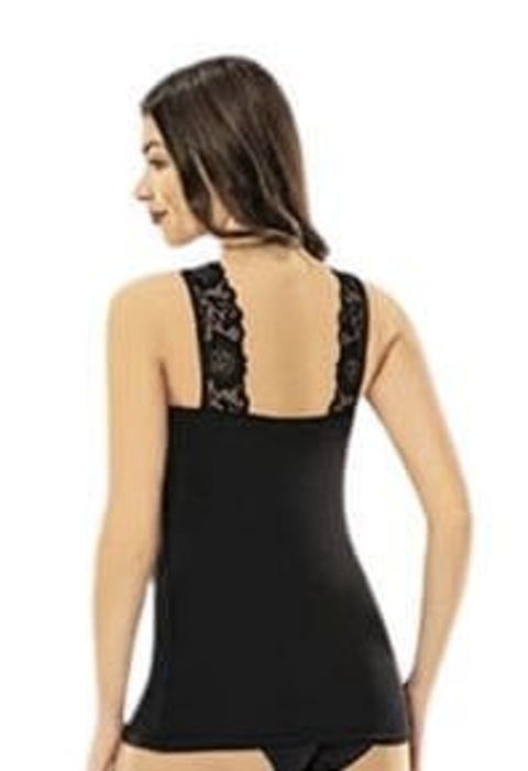 Kalın Dantel Askılı Kadın Atlet Pamuklu Nefes Alan Kota 6309 - 2