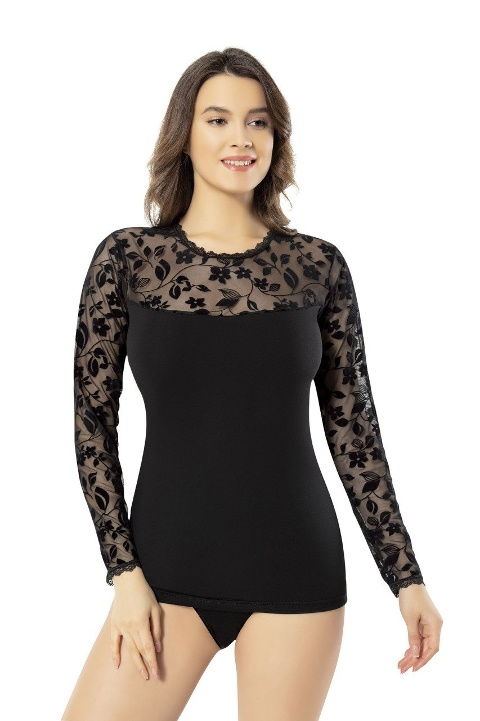 Dantel Detaylı Pamuklu Uzun Kollu Atlet Kota 6405