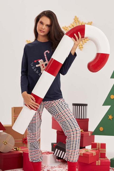 NBB Pamuklu Uzun Kollu Kadın Pijama Takımı NBB 67535