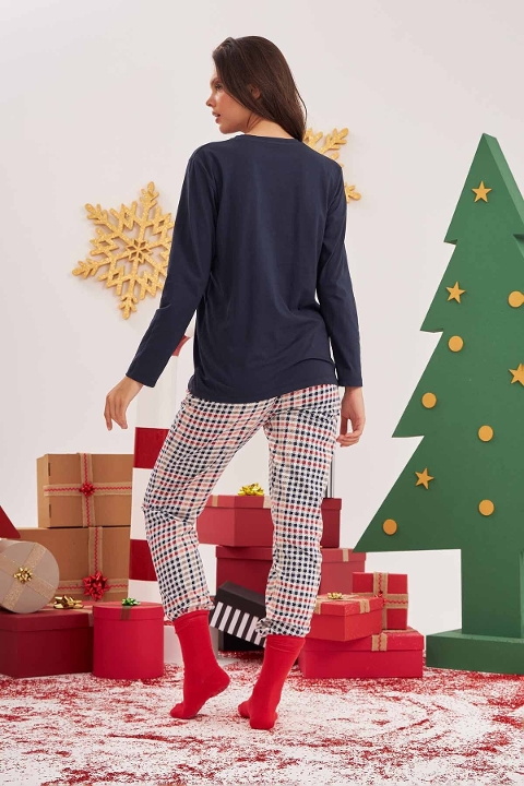 NBB Pamuklu Uzun Kollu Kadın Pijama Takımı NBB 67535 - Görsel 3