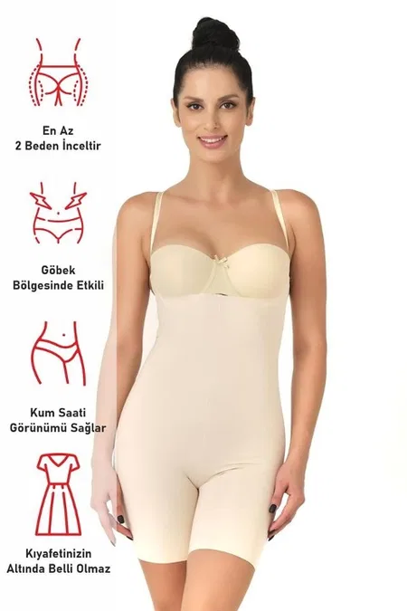 Lazer Kesim Göğsü Açık Toparlayıcı Korse Emay 2758 - Ten