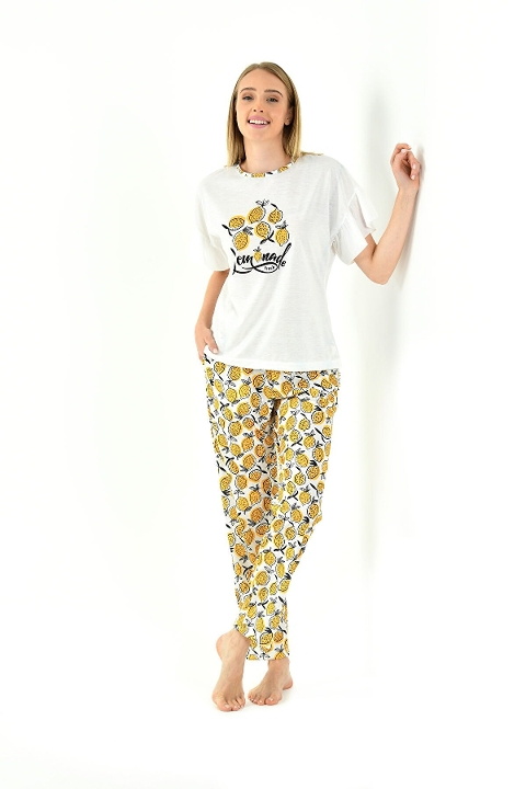 Yeni İnci Penye Yazlık Pijama Takımı Yeni İnci 1825 - Görsel 3