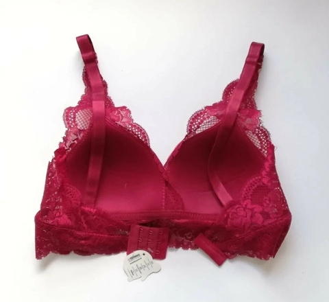 Dantel Detaylı Telsiz Bustiyer Sütyen Liza 1030 - Bordo