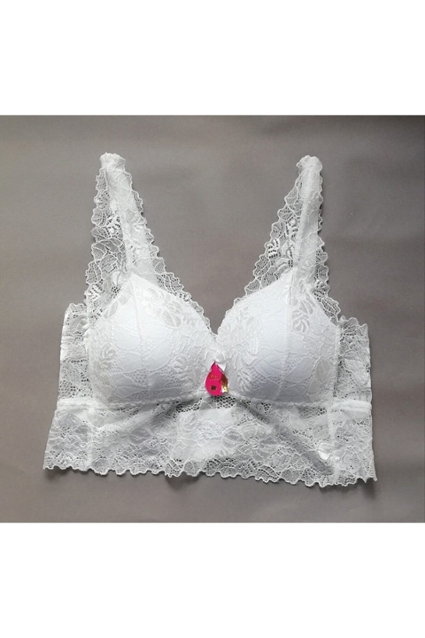 Dantel Detaylı Telsiz Bustiyer Sütyen Liza 1030 - Ekru