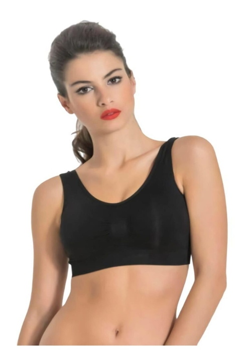 Pedli Kalın Askılı Büstiyer Doğal Duruş Liza 12000 - Siyah